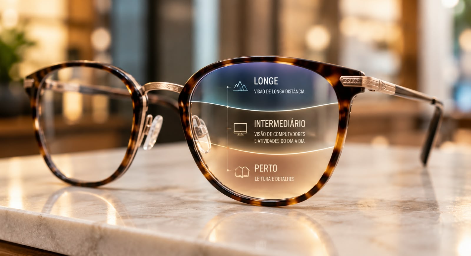 Lente multifocal e consultoria na Ótica Guest em Londrina